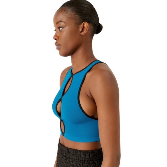 Urban Outfitters Bra Top | Out From Under Violetta Blue Cutout | XL Extra Large - Picture 2 of 5